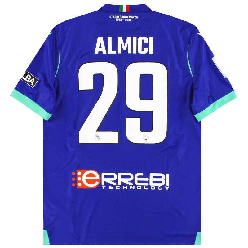 2022-23 SPAL Macron Player Issue Third Shirt Almici #29 *As New* M Football Shirt