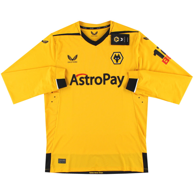 2022-23 Wolves Castore Pro Home Shirt *w/tags* L/S L  Football Shirt