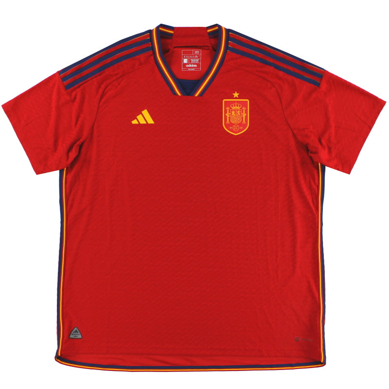 2022 Spain adidas Authentic Home Shirt *As New* XXL  Football Shirt