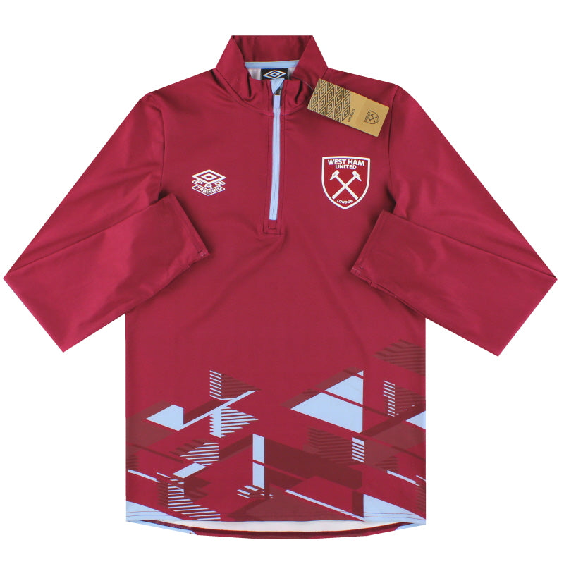 2023-24 West Ham Umbro 1/4 Zip Warm Up Top *w/tags*  Football Shirt