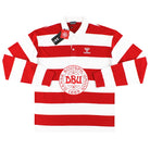 2024-25 Denmark Hummel Rugby Striped Fan Polo *BNIB*  Football Shirt