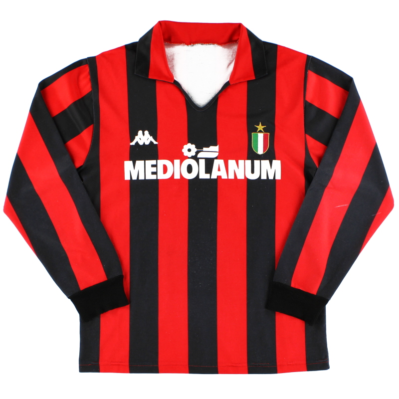 importeren vaak Overweldigen 1988-89 AC Milan Kappa Home Shirt L/S XL