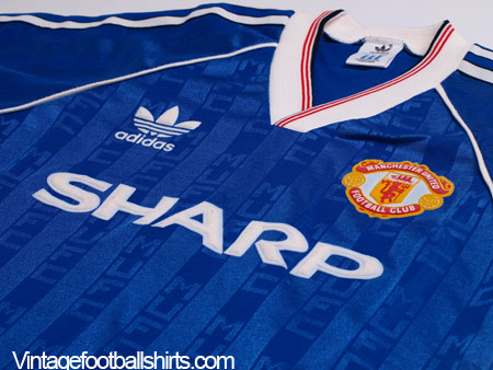 Manchester United 1988-90 Blue Shirt 3rd Shirt – Premier Retros
