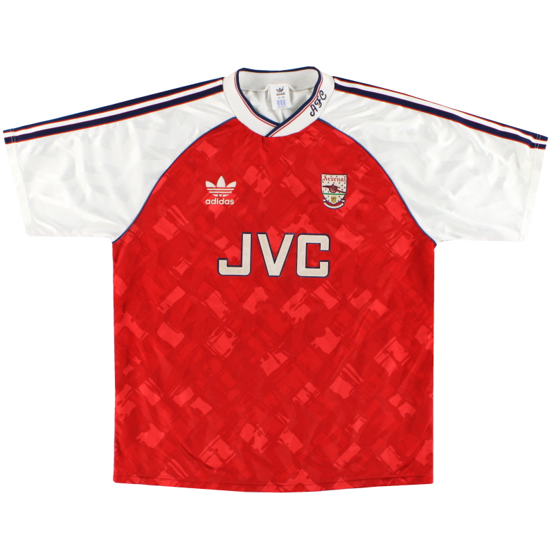 niebla tóxica sed Sin Camiseta adidas de local del Arsenal 1990-92 L