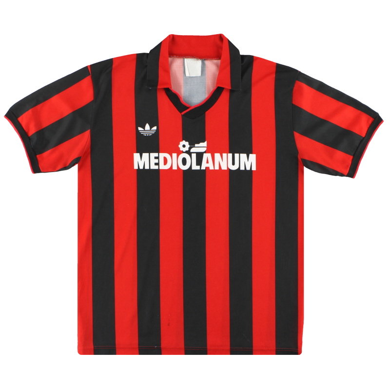 Comedia de enredo diseño segmento 1991-92 AC Milan adidas Home camiseta L