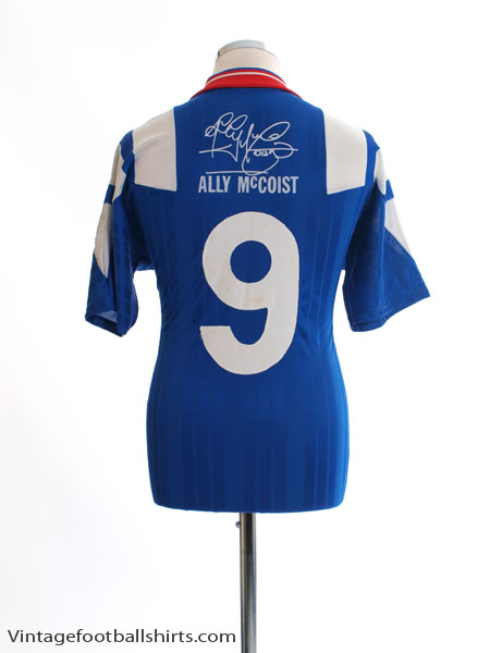 Ally McCoist signed Rangers 97-99 football shirt Nike home kit