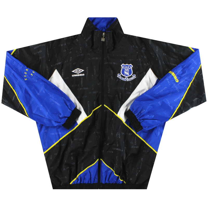 Completo patrocinador corona Chaqueta de chándal Everton Umbro 1994-95 *Como nueva* XL