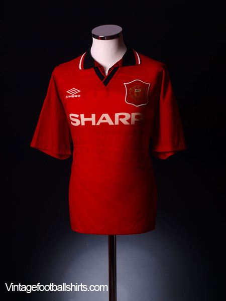 1994-96 Manchester United Home Shirt *Mint* L