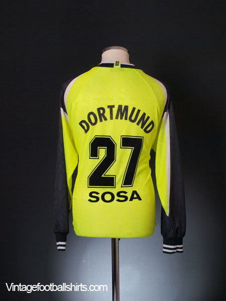 1995 96 Borussia Dortmund Home Shirt Sosa 27 L S M For Sale