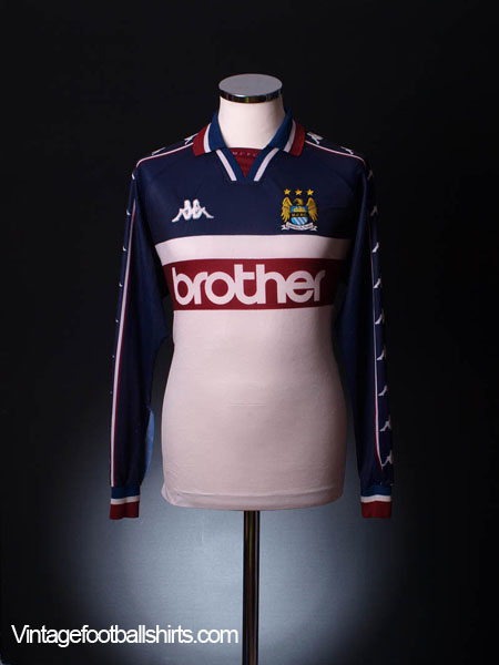 1997-98 Manchester City Away Shirt L/S XL