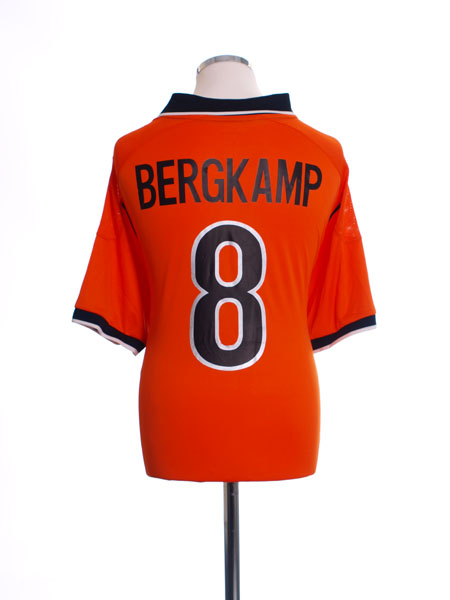 Retro Holland Netherlands Soccer Jersey 1998 Men Adult Bergkamp #8