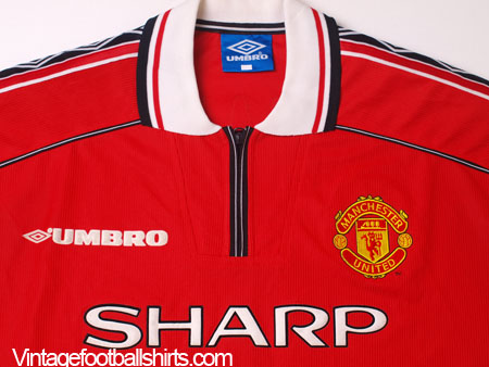 Manchester United Umbro Football Shirt 1998 - 2000 Home Red Size XS Va –  Greatest Hits