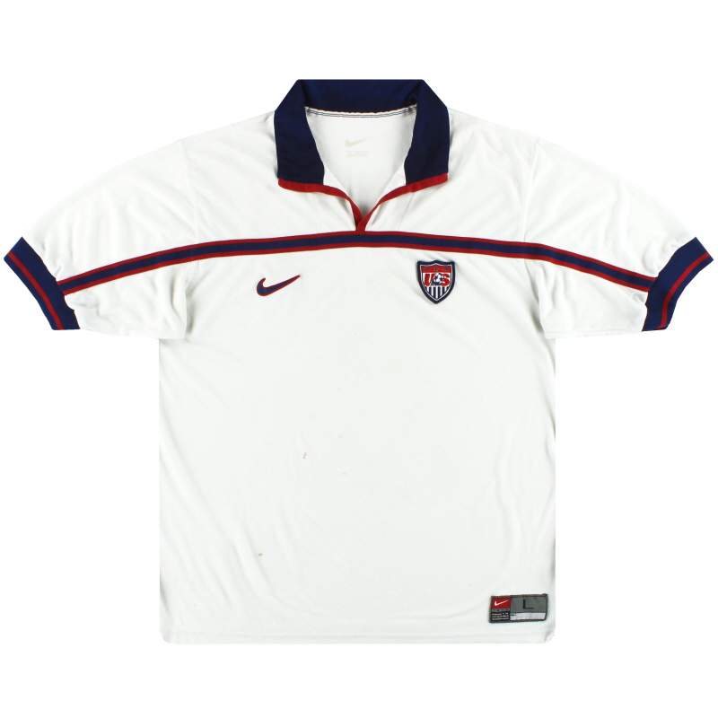 Pico Terrible granero 1998-99 Camiseta de local Nike de Estados Unidos L