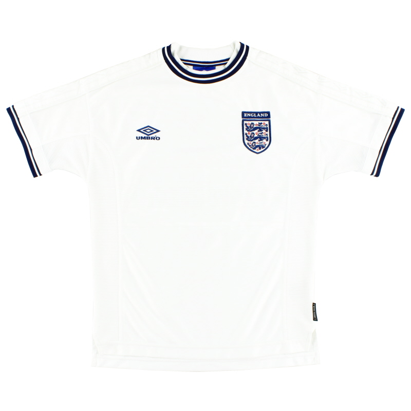 Typisch Opsplitsen Verpletteren 1999-01 England Umbro Home Shirt L