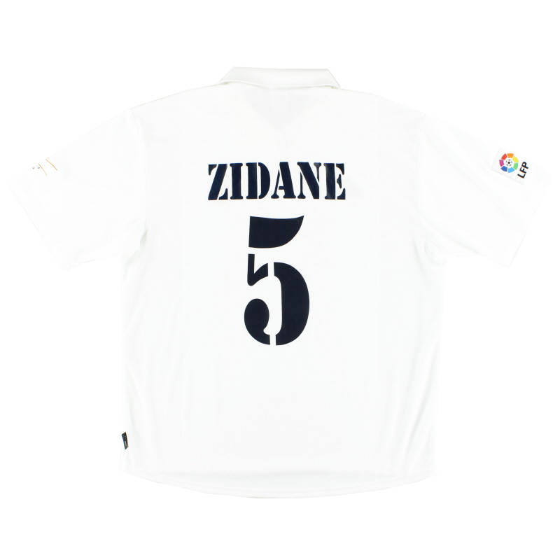 taburete arquitecto Competir Camiseta del Real Madrid Centenario 2001-02 Camiseta Zidane # 5 XL