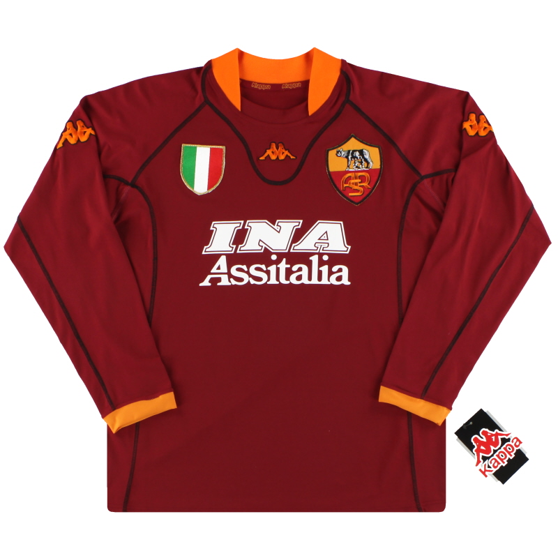 2001-02 Roma Kappa Shirt L/S L