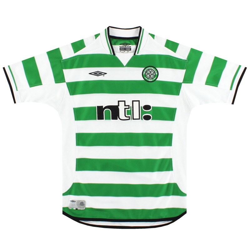 2003/04 Celtic Home Football Shirt (L) Umbro #7 Larsson – Football