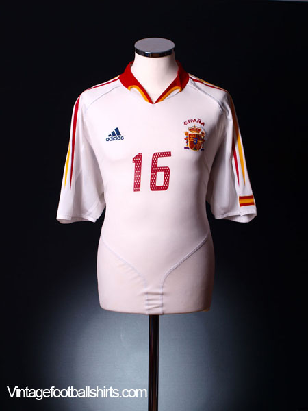 SPAIN 2006 ALONSO 14 AWAY WORLD CUP SHIRT (Excellent) L – Foot-Jerseys