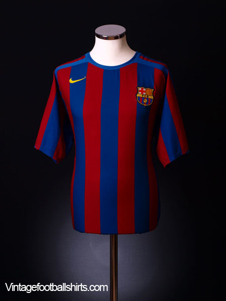 Vintage Barcelona Ronaldinho Barcelona 05-06 Home Kit Football Shirt –  thebreadandbuttercollection