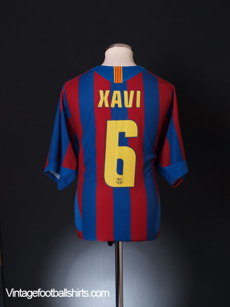 2005-06 Barcelona Home Xavi #6 XL