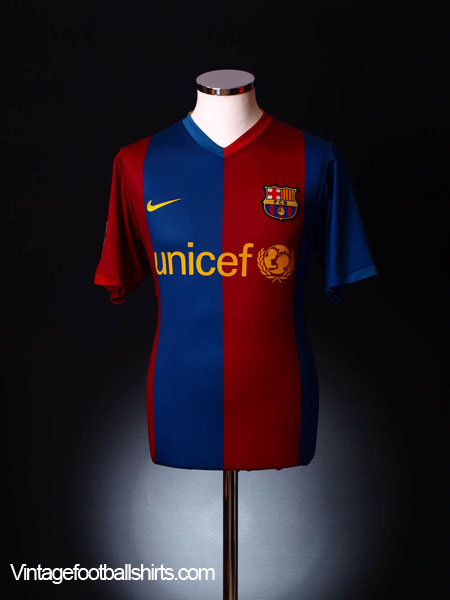 2006-07 Barcelona Home L/S Shirt Ronaldinho #10 Nike (Very Good) M –  Kitroom Football