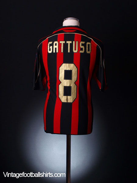 2007-08 Milan A Issue Home Shirt Gattuso