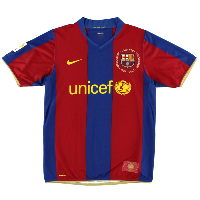 pluma Prestigioso cebra Camiseta de local Nike del Barcelona 2007-08 M 237741-655