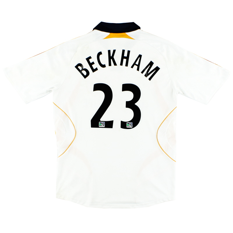 Por La oficina Perceptible 2007-08 LA Galaxy adidas Home Shirt Beckham #23 *con etiquetas* L 221841