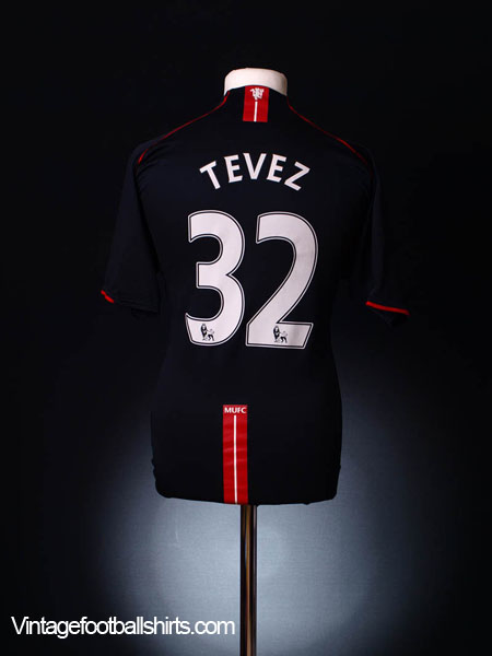 2007-08 Manchester United Away Shirt Tevez #32 S