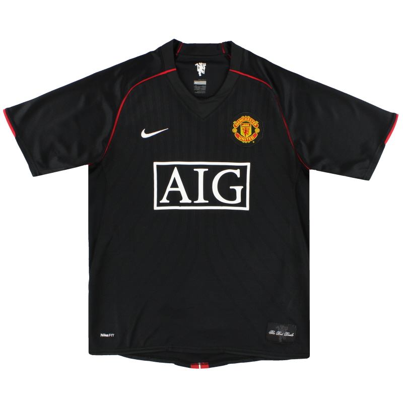 dilema lazo panel 2007-08 Camiseta Manchester United Nike Visitante *Mint* M.Boys 245433-010