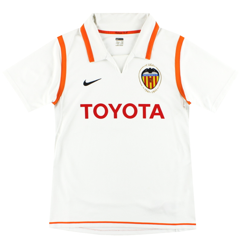 bancarrota Lavandería a monedas corte largo 2007-08 Valencia Camiseta Nike Local M