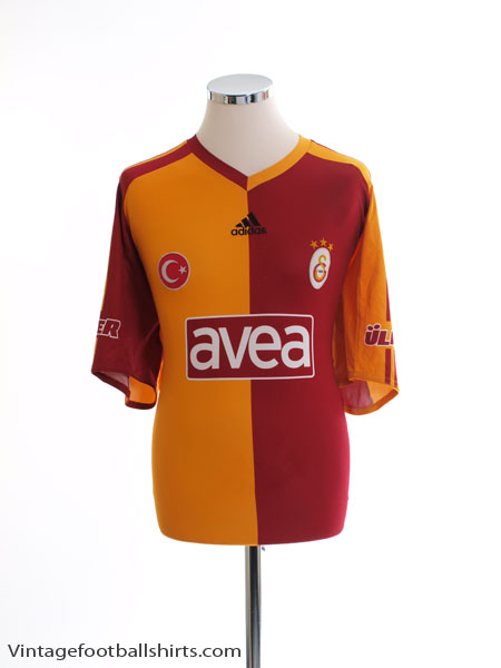 Bewusteloos bijstand maak het plat 2008-09 Galatasaray thuisshirt XL