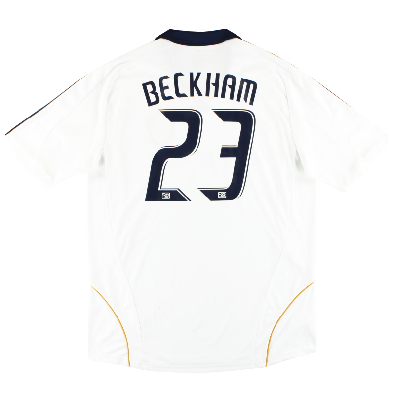 mermelada atlántico Borradura 2008-09 LA Galaxy adidas Home Shirt Beckham #23 *con etiquetas* XL 206710