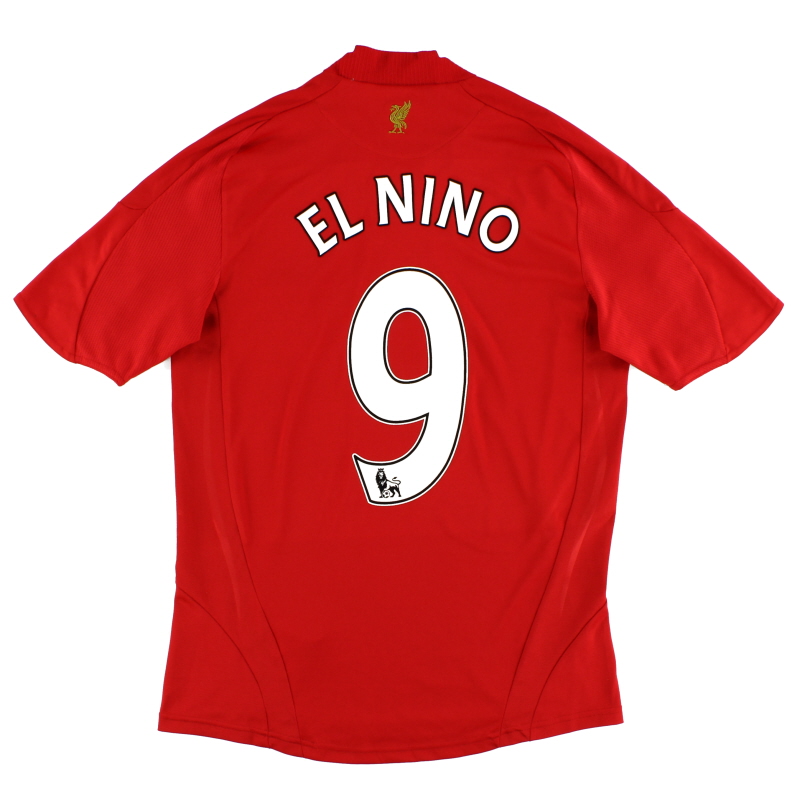 2008-10 Liverpool Home Shirt El Nino #9 S 313214