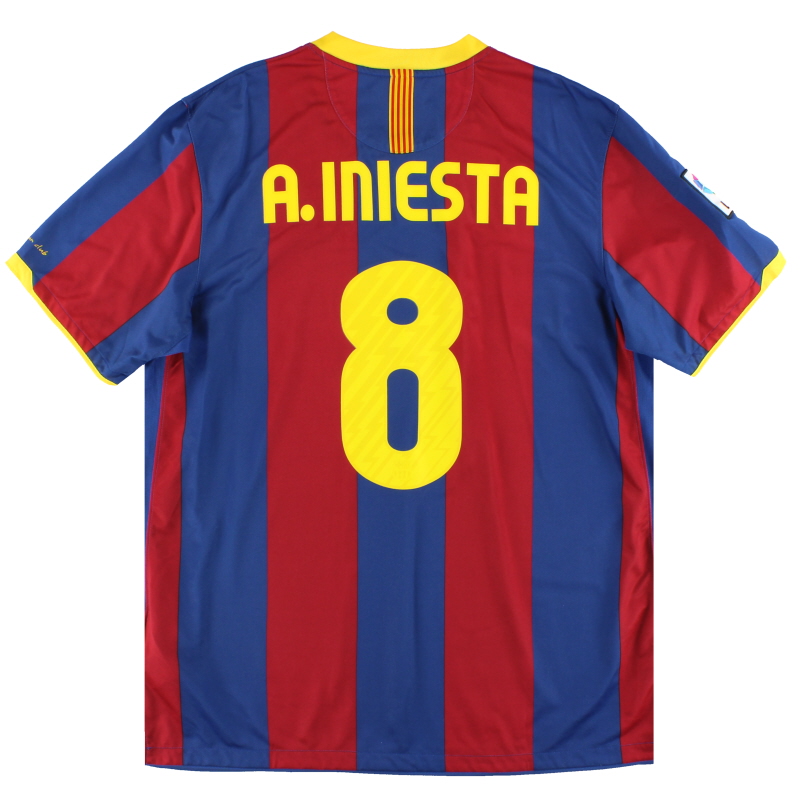 Camiseta local del Barcelona 2010-11 A.Iniesta # 8 XL