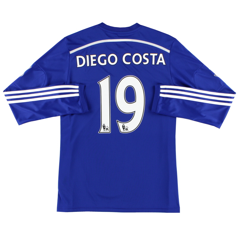 Chelsea No19 Diego Costa SEC Away Long Sleeves Kid Jersey