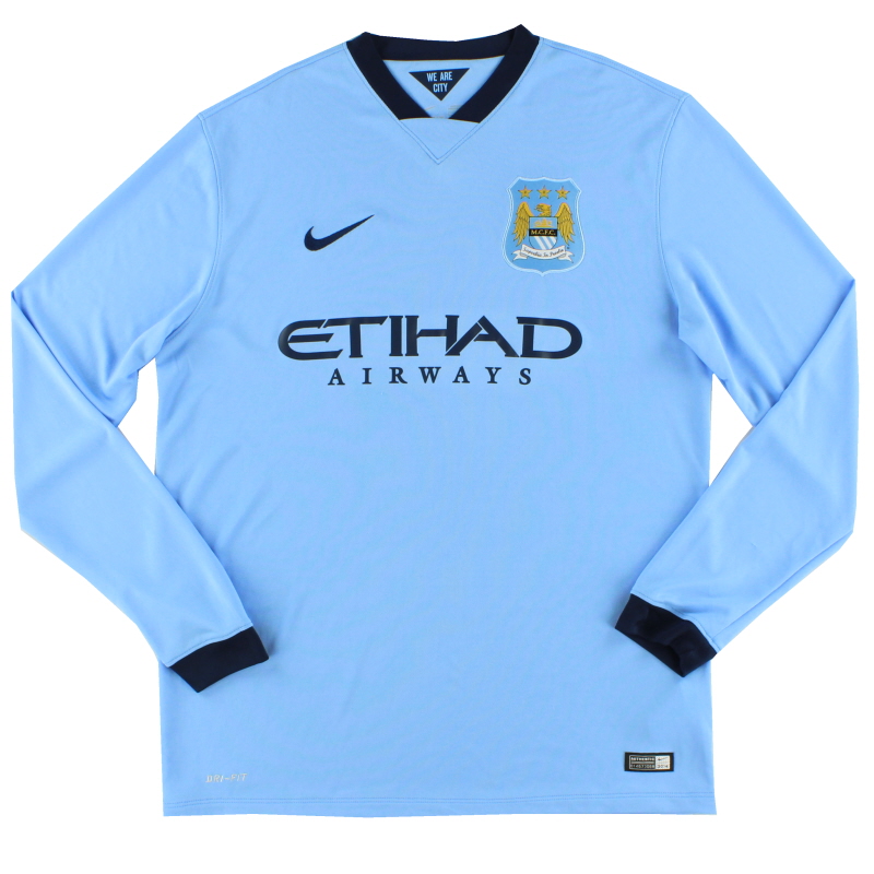 Registratie chef Bad 2014-15 Manchester City Home Shirt L/S L