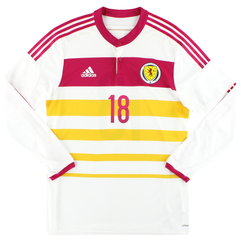 2014-15 Scotland adidas Player Issue adizero Away Shirt #18 L/S *As New ...