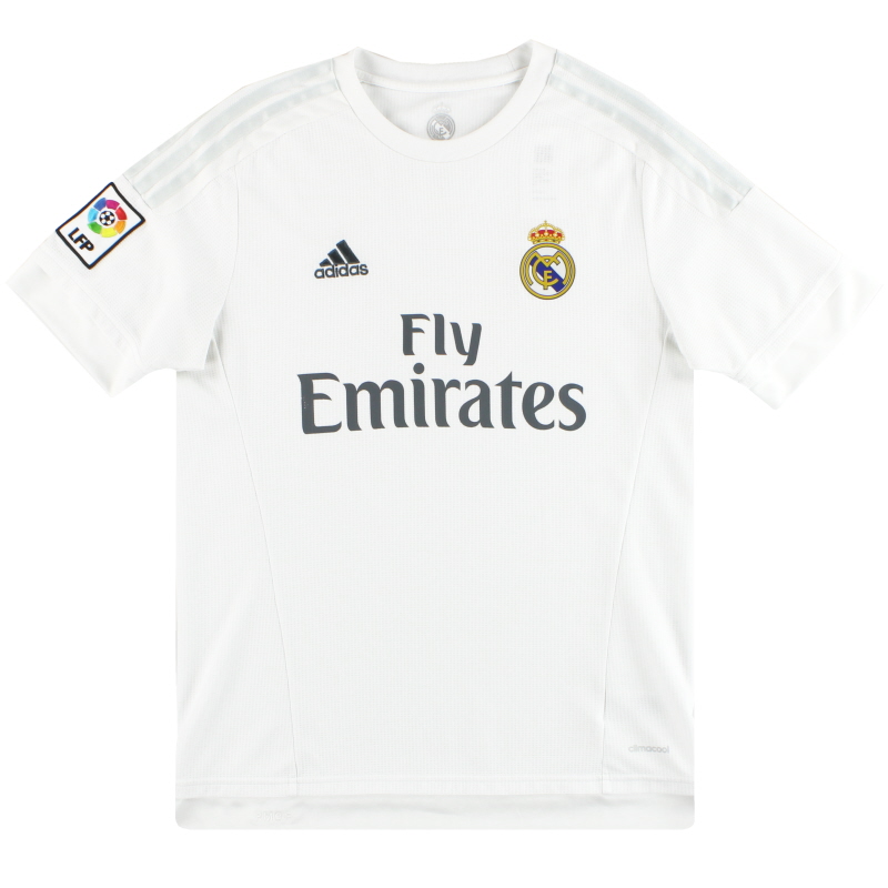 ontsnappen Uitdrukkelijk Maken 2015-16 Real Madrid adidas Thuisshirt *Mint* XL.Jongens S12659
