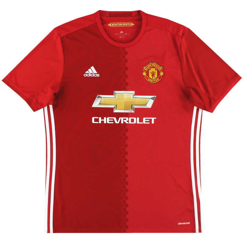 2016-17 Manchester United adidas Home Shirt Pogba #6 L AI6720