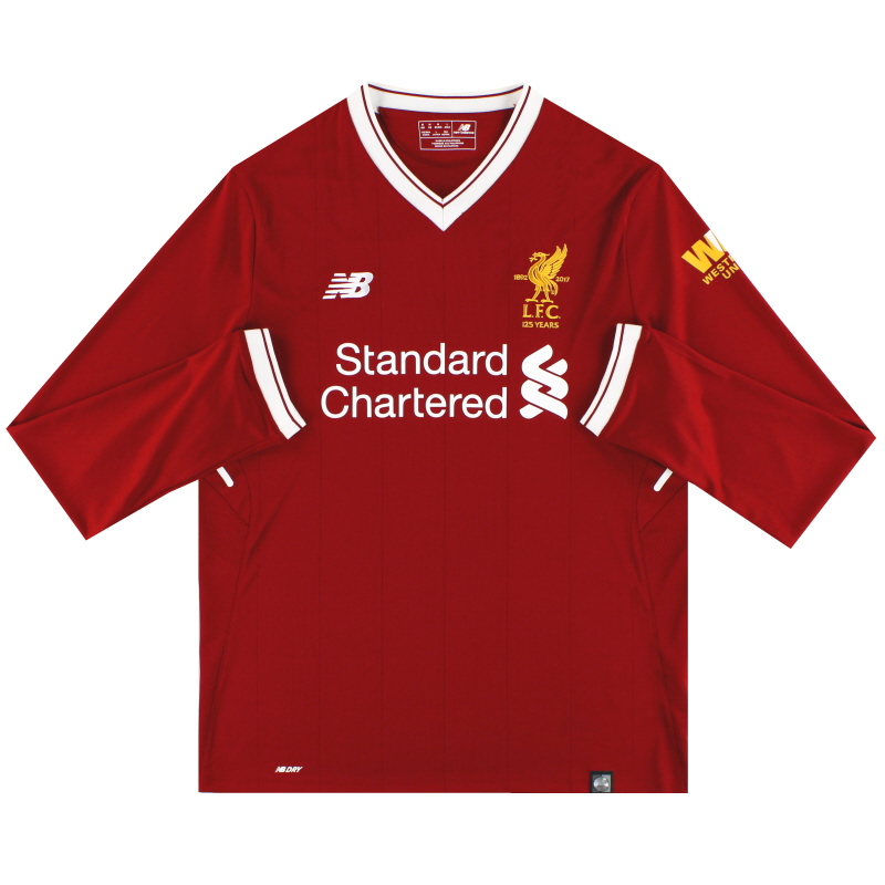 2017-18 Liverpool New Balance '125 Years' Home Shirt L/S *As New* M ...