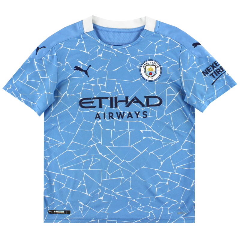 2020-21 Manchester City Puma Home Shirt M.Boys 757063-01
