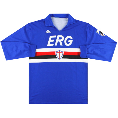 1988-90 Sampdoria Kappa Home Shirt #18 L/S L