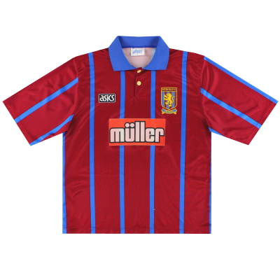 1993-95 Aston Villa Asics Home Shirt L