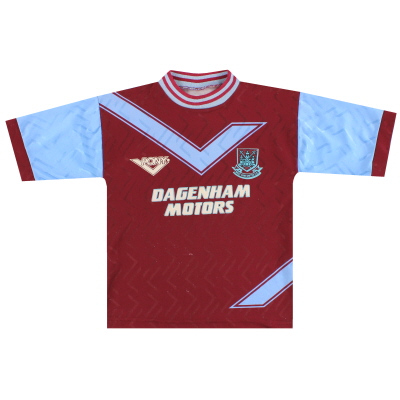 1993-95 West Ham Pony Home Shirt Y