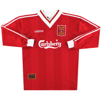 1995-96 Liverpool adidas Home Shirt L/S *Mint* XL