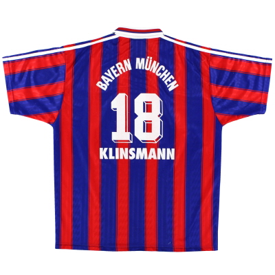 1995-97 Bayern Munich adidas Home Shirt Klinsmann #18 S