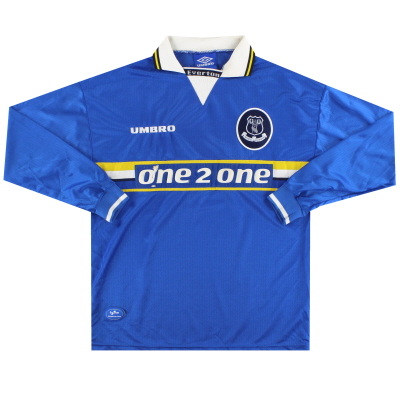 1997-99 Everton Umbro Home Shirt L/S XL