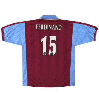 1998-99 West Ham Pony Home Shirt Ferdinand #15 XL