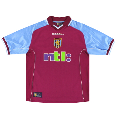 2000-01 Aston Villa Diadora Home Shirt M